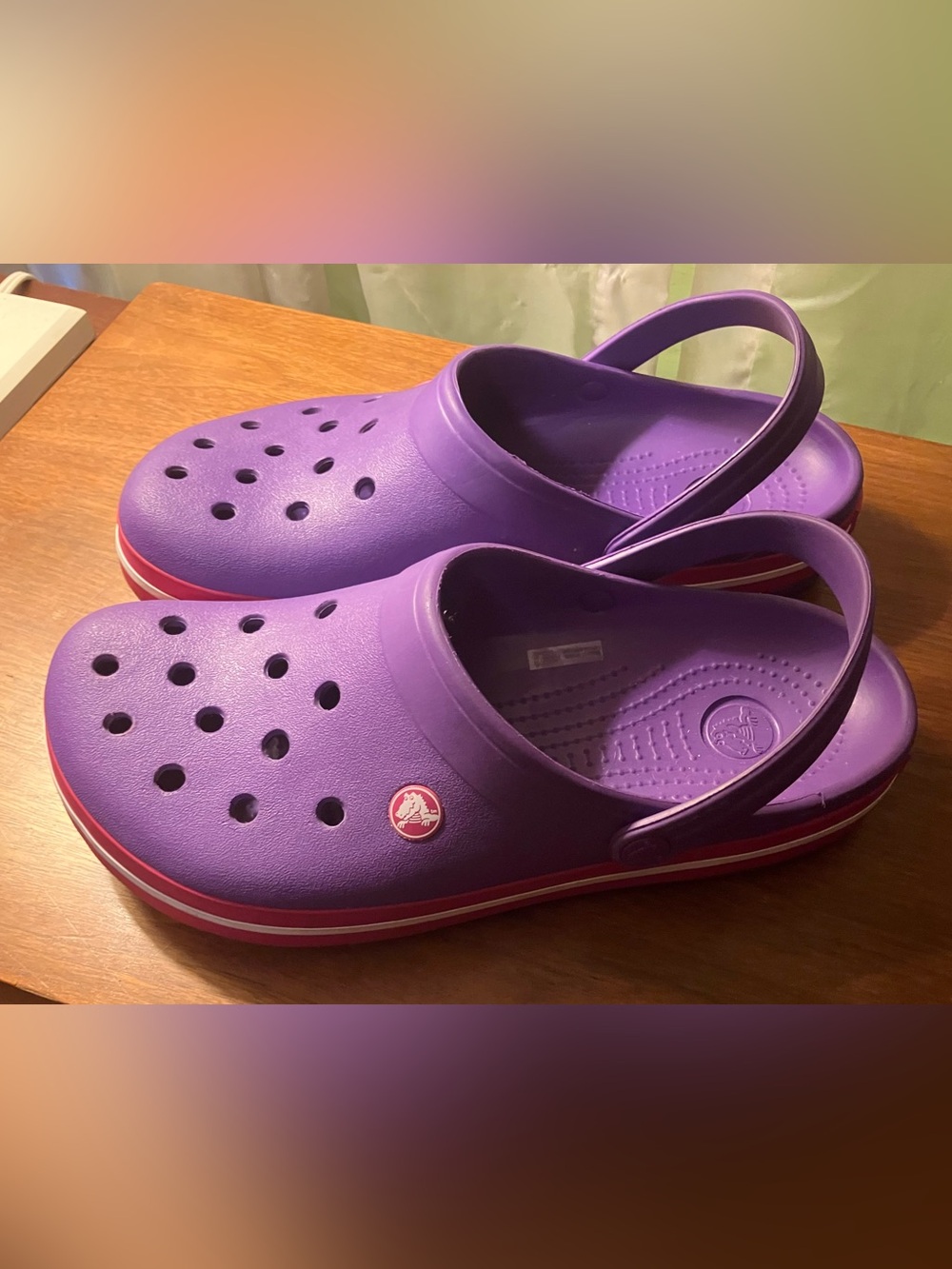 Crocs  women Classic Clog - Purple with Trim